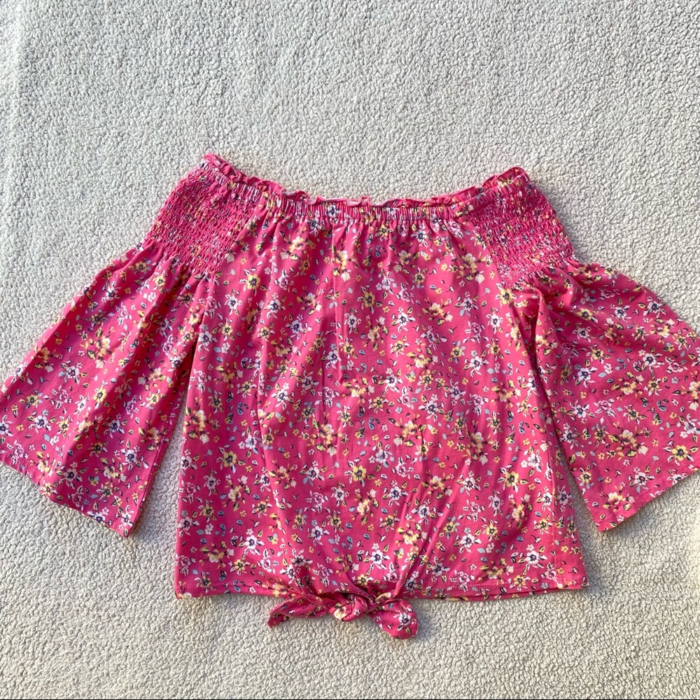 NWT Cloud Chaser Off The Shoulder Bell Sleeved Floral Top, Size 16